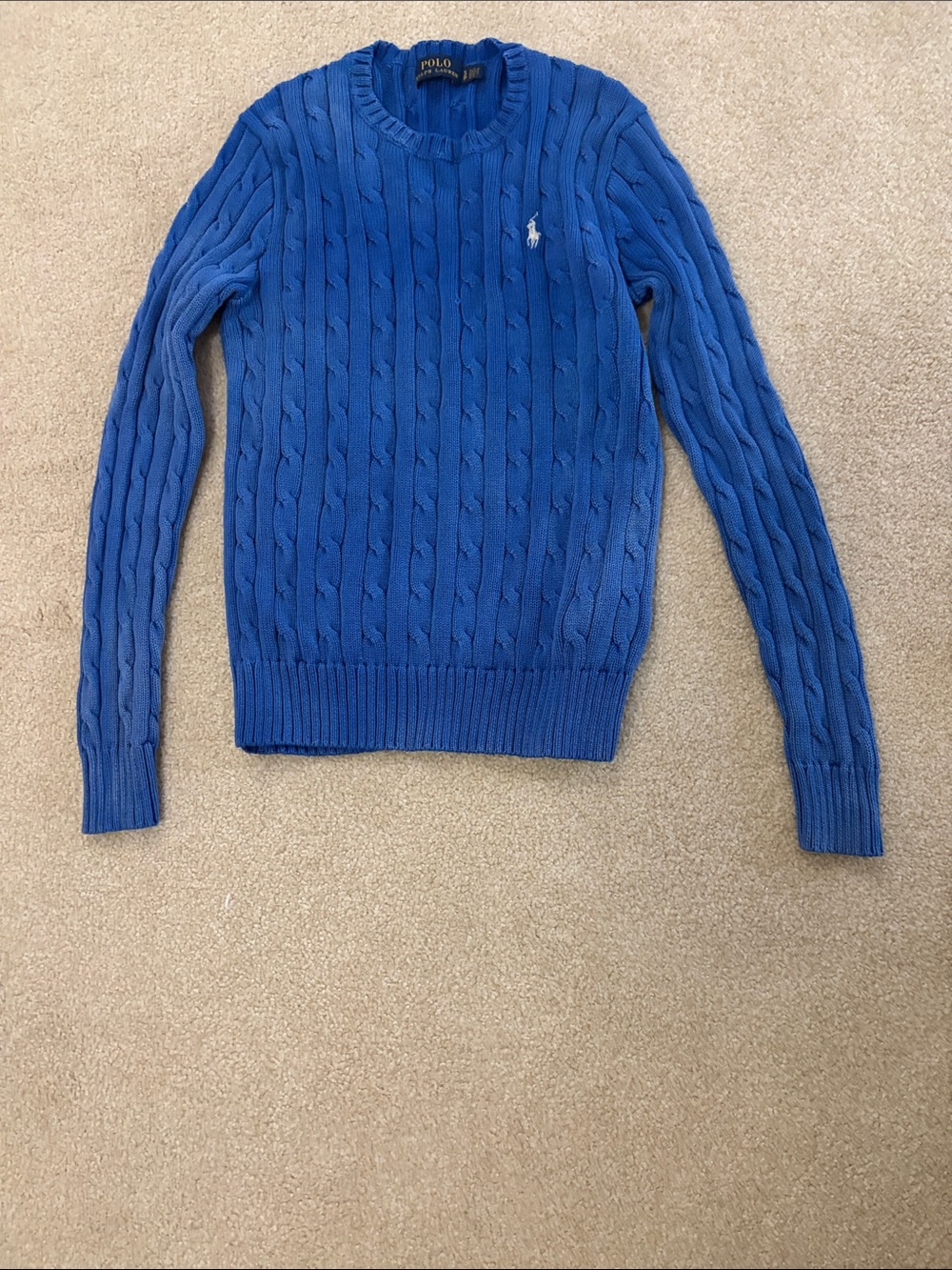 Polo Ralph Lauren women’s  Cable Knit Crewneck Sweater - Blue
